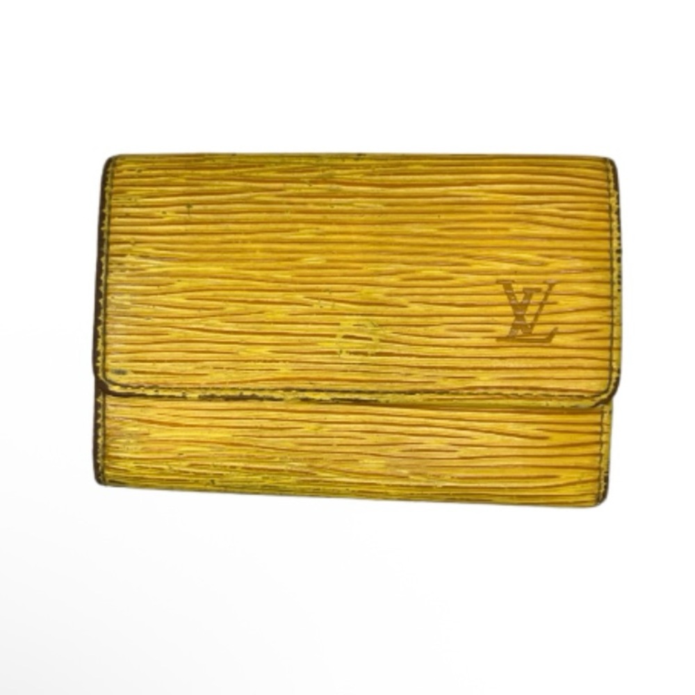 Louis Vuitton Yellow Leather Epi 6 Key Holder Wallet